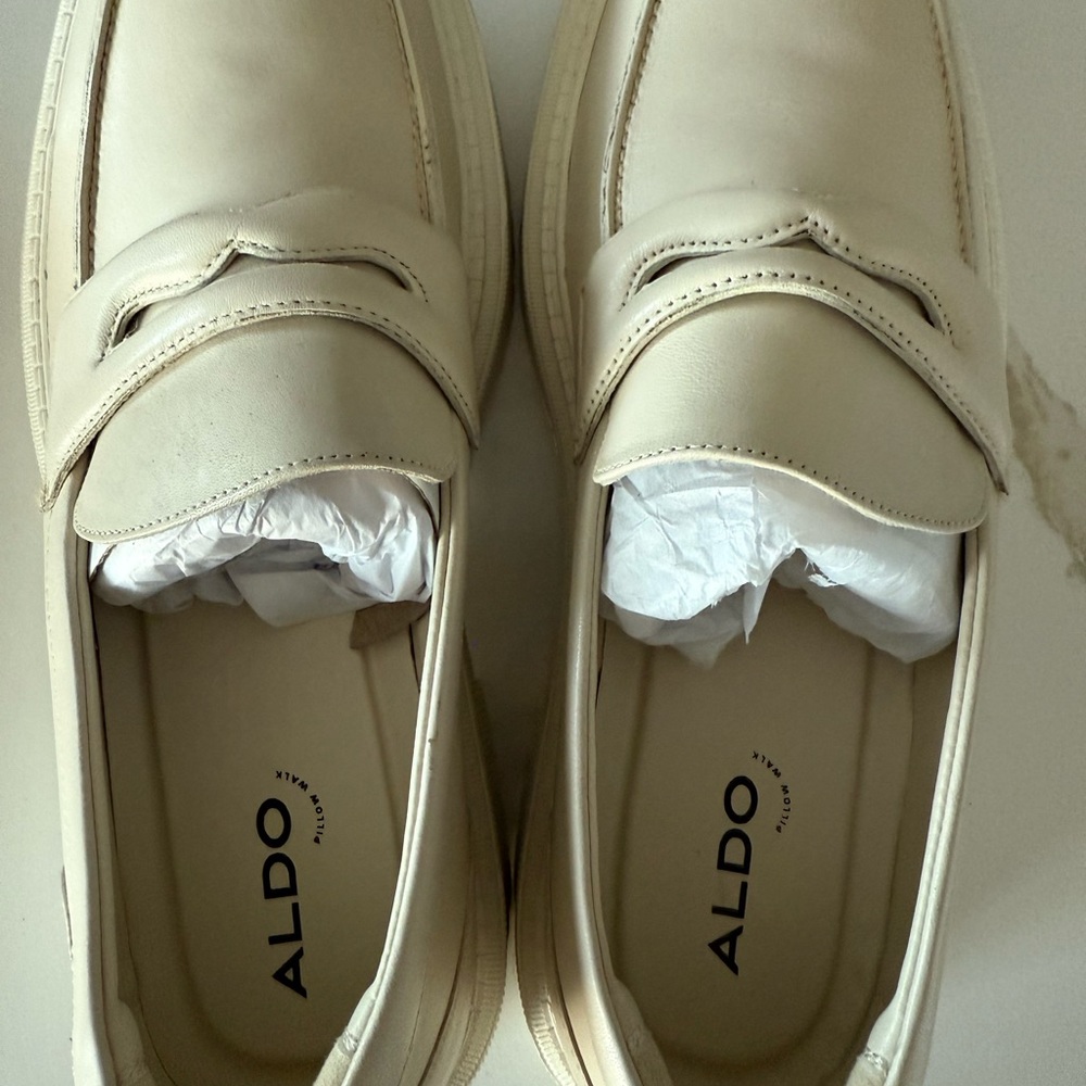 ALDO Men's Cream Loafers - Bigthink